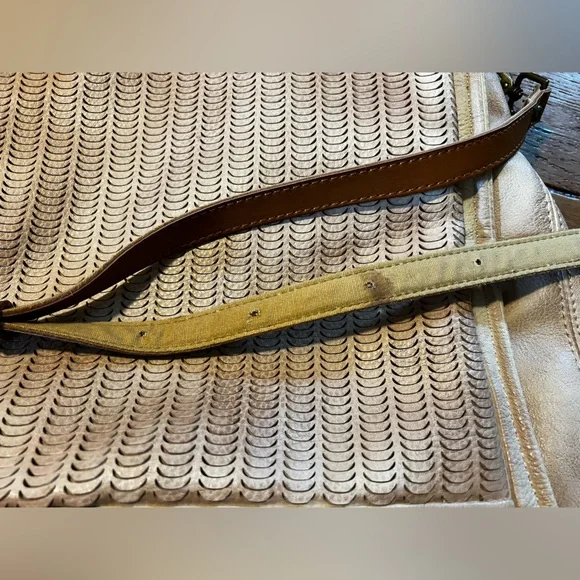 Free People Scalloped Messenger Bag with two handles - Picture 10 of 13